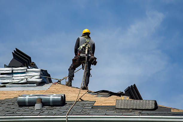 Professional Gutter Installation technician working in Ravena, NY